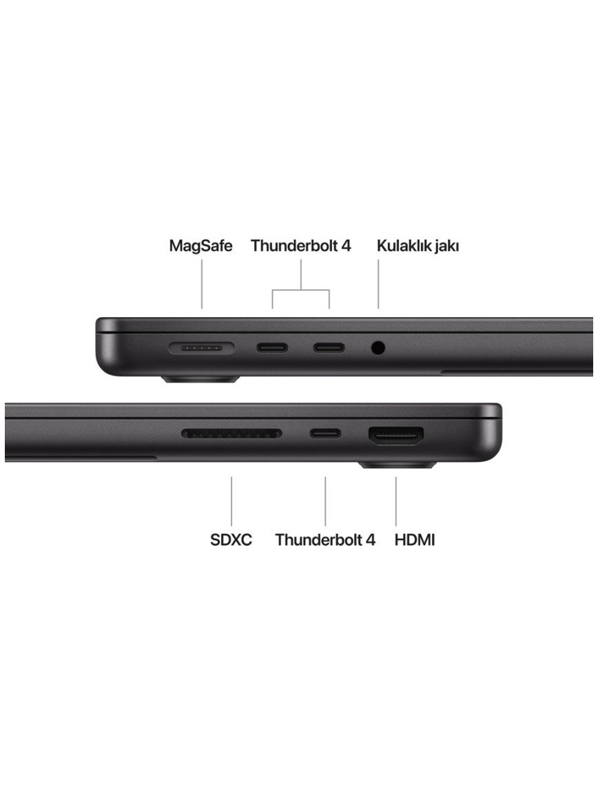Apple MacBook Pro M4 16GB 512GB SSD macOS 14" Taşınabilir Bilgisayar Uzay Siyahı MW2U3TU/A