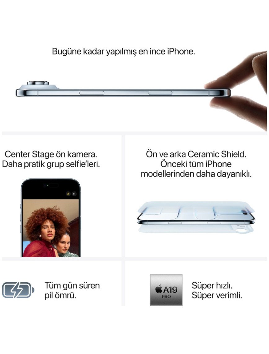 Apple iPhone Air 512 GB Pamuk Beyazı